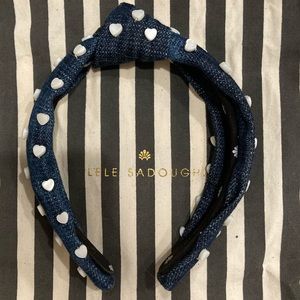 Lele Sadoughi KIDS denim heart headband
